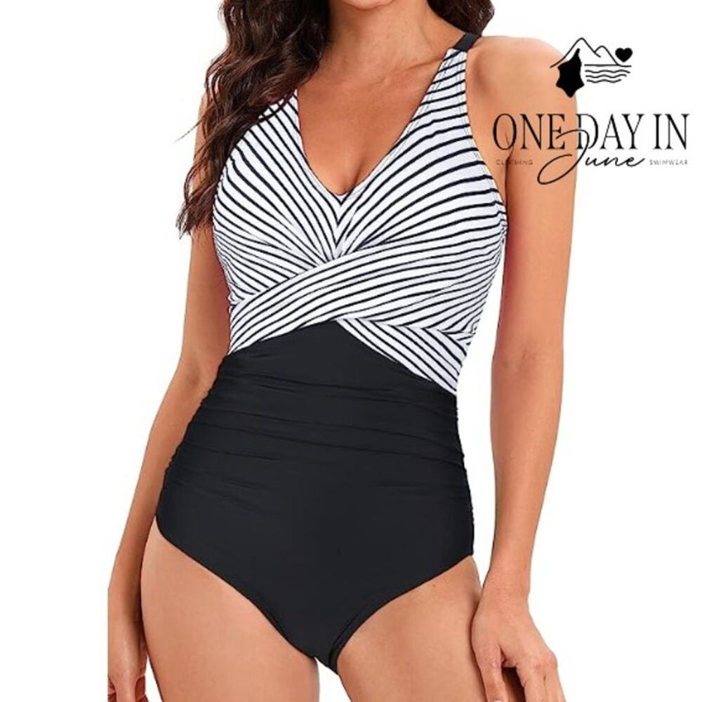 B2Prity Ruffle Shoulder Twist Front One Piece Swimsuit Size XL
